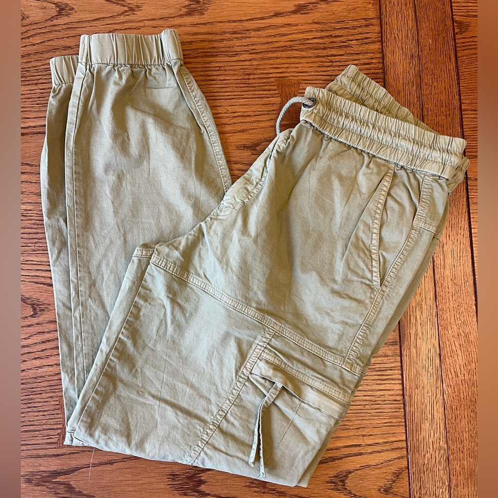 Khaki joggers.